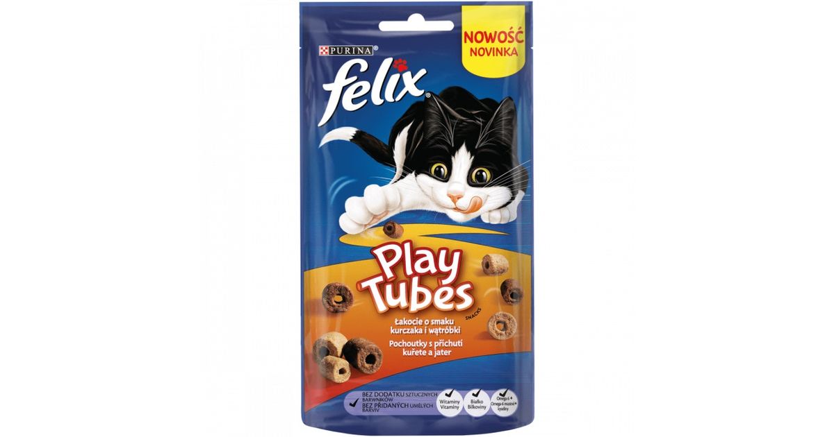 FELIX Play Tubes Kurczak Wątróbka 8x50g Toit Kassid