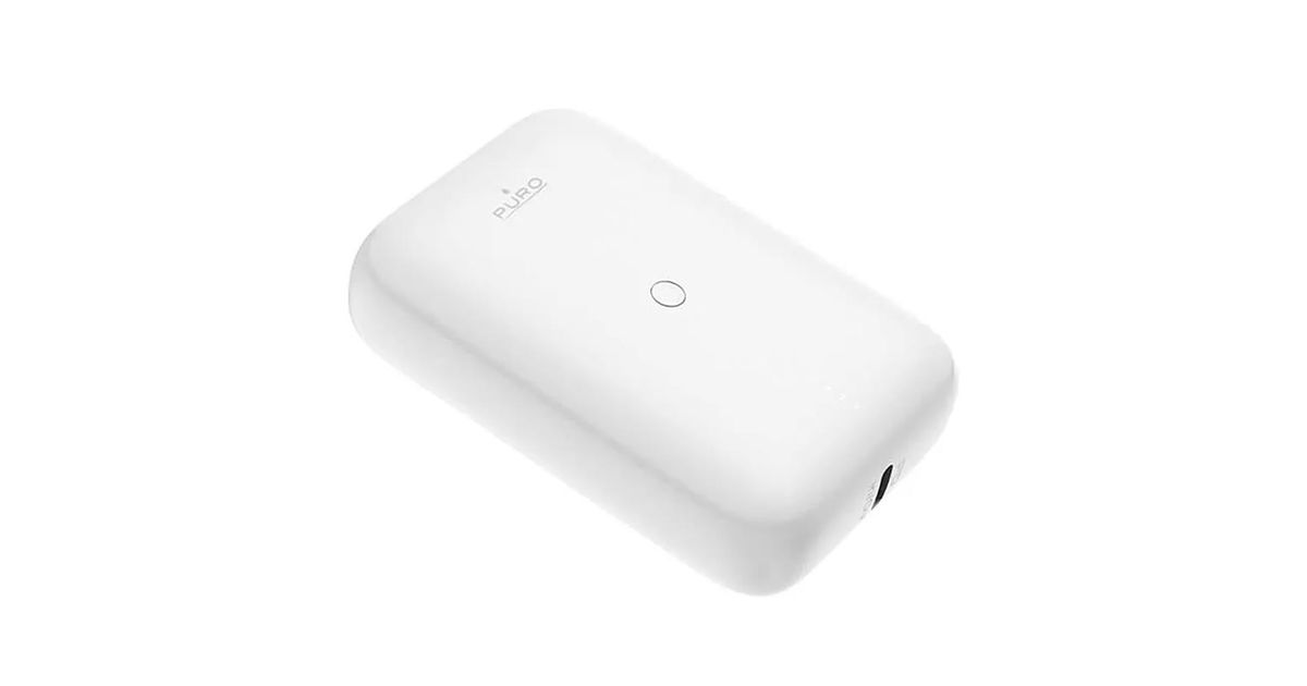 Puro Compact Mini, 10 000 mAh, USB-A, USB-C, valge - Akupank - MT Shop