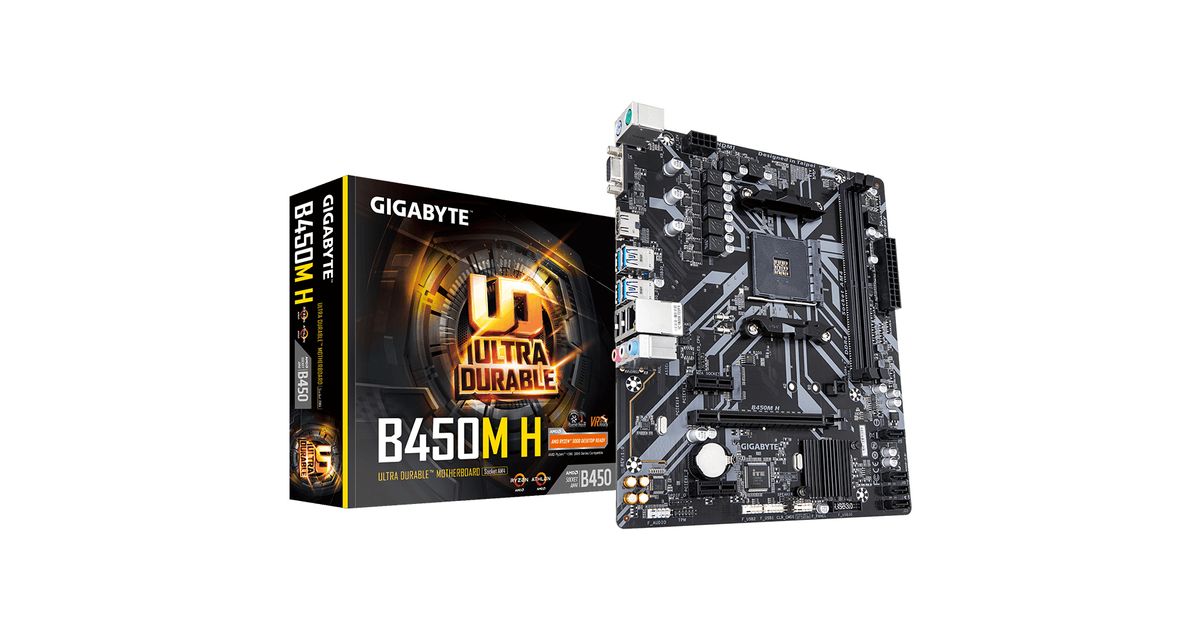 Gigabyte B450M H motherboard AMD B450 Socket AM4 micro ATX ...