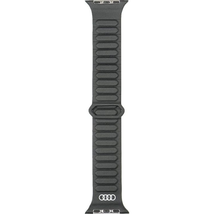 Tootefoto - Audi Logo s nteetilisest nahast magnetr ngasrihm Apple Watchile 44/45/46/49mm must