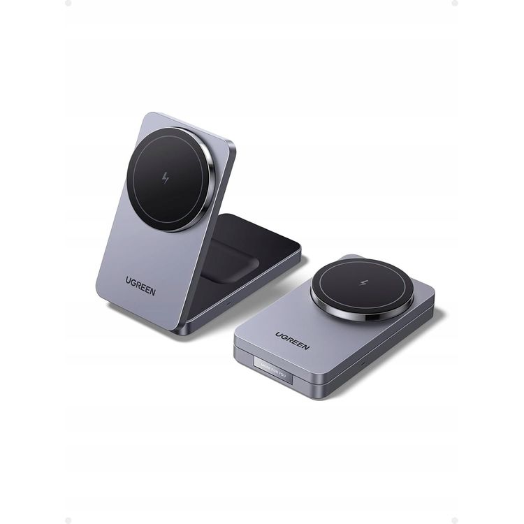 Tootefoto - UGREEN W528 magnetiline traadita laadija 2-in-1 Faltbare Ladestation iPhone'i ja AirPodide jaoks