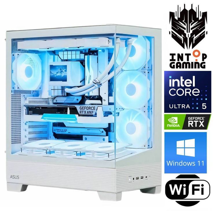Tootefoto - INTOP Ultra 5 245KF 64GB DDR5 1TB SSD M.2 NVME+4TB RTX5060Ti 8GB WiFi WIN11Pro