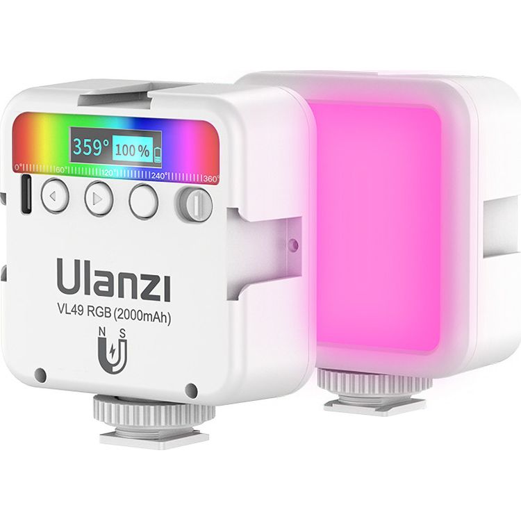 Tootefoto - Ulanzi Ulanzi VL49 stuudiolamp LED paneellamp akuga RGB, WB (2500 K - 9000 K), valge