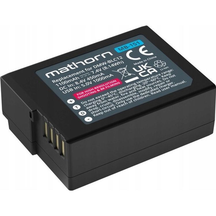 Tootefoto - ExtraLink aku Mathorn MB-151 aku 1100mAh USB-C asendus DMW-BLC12