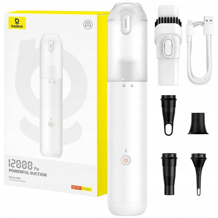 Tootefoto - Baseus k sitolmuimeja Baseus A3lite juhtmevaba pumbafunktsiooniga autotolmuimeja madratsitele - valge