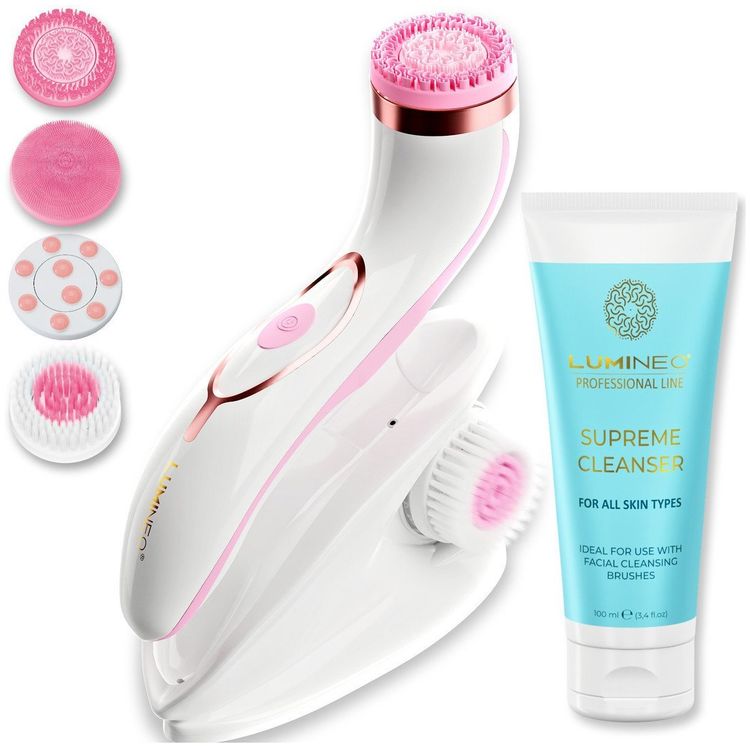 Tootefoto - Lumineo Professional Line Face Brush Pro Pink Screme + Lumineo puhastusgeel k igile nahat pidele 100 ml