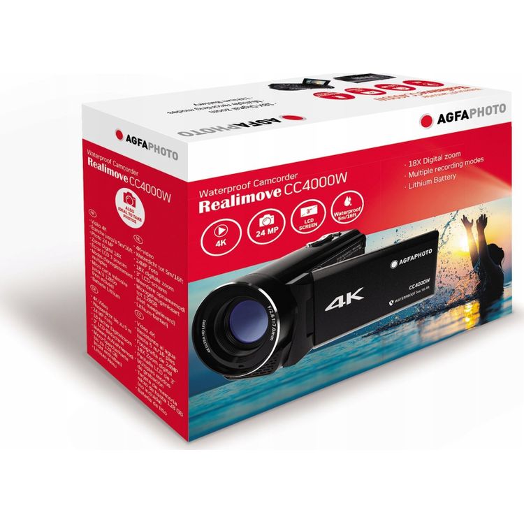Tootefoto - AgfaPhoto digikaamera Agfaphoto digikaamera Cc4000w video 4k 56mp 3" 18x suum Veekindel 5m / Cc4000w