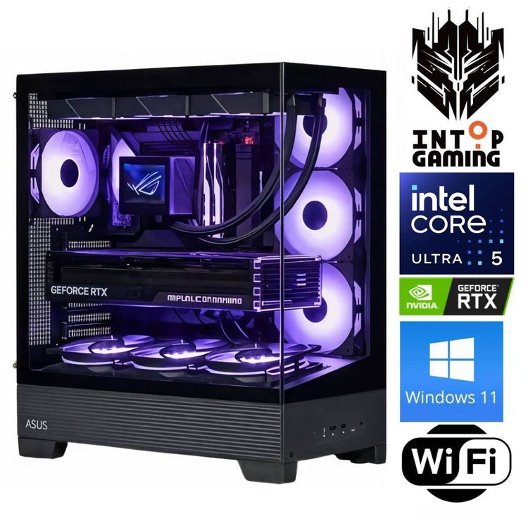 Tootefoto - INTOP Ultra 5 245KF 64GB DDR5 1TB SSD M.2 NVME+4TB RTX5060Ti 8GB WiFi WIN11Pro