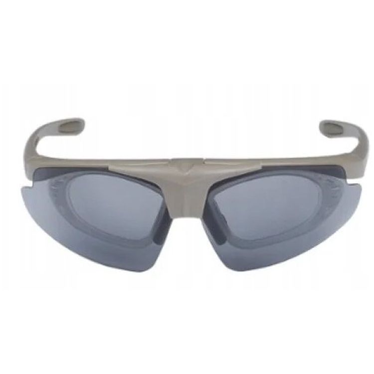 Tootefoto - Okulary strzeleckie Wosport Tan - 3 wymienne wizjery, pasek