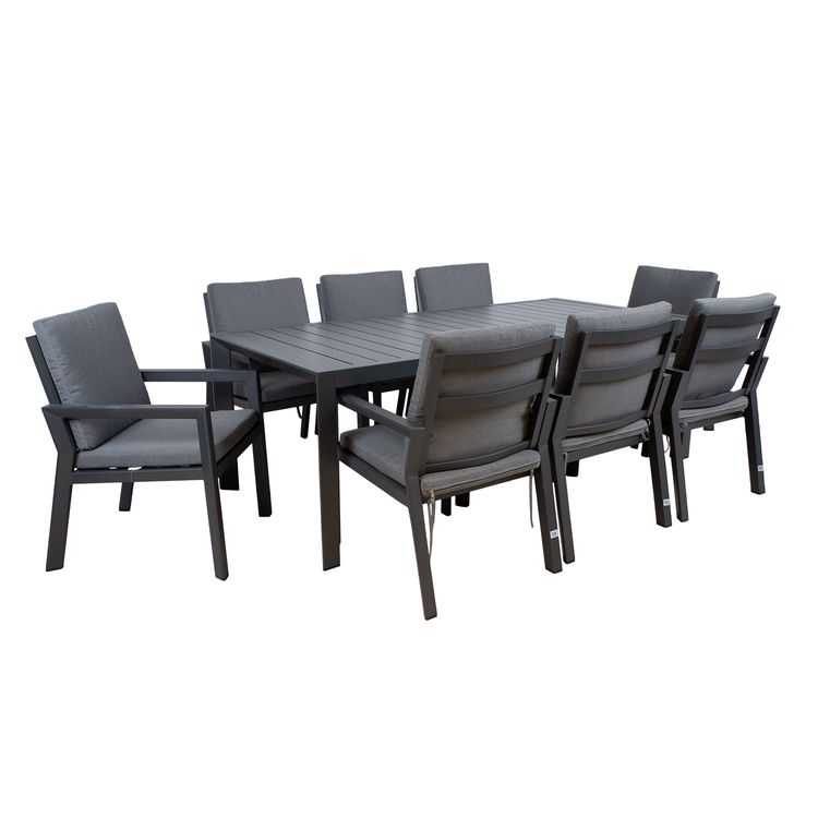 Tootefoto - Aiam blikomplekt TOMSON laud ja 8 tooli