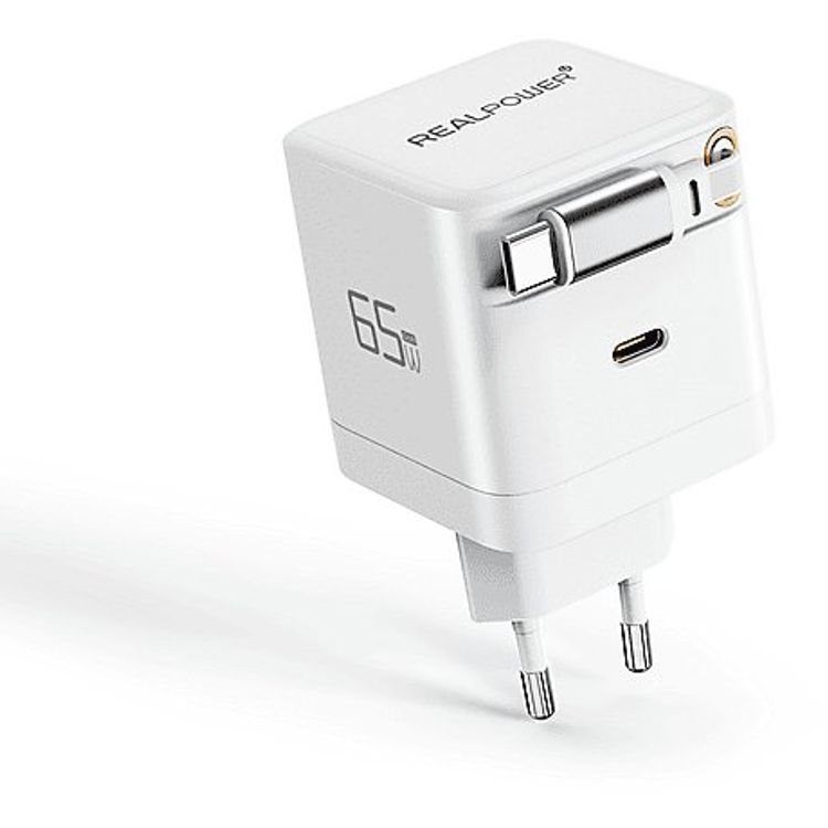 Tootefoto - RealPower GaN Charger 65W weiss,65 Watt, 2x Type-C