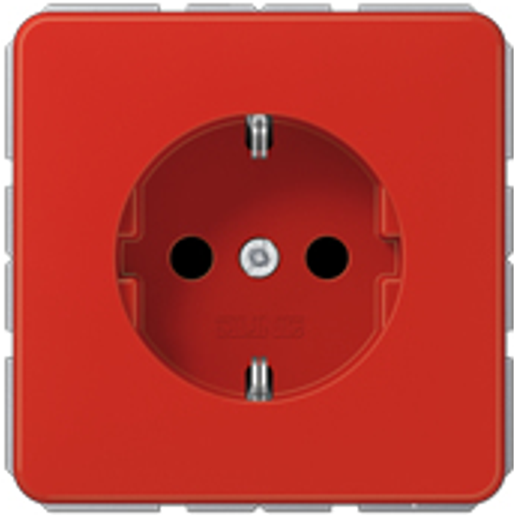 Tootefoto - JUNG CD 1520 BFKI RT pistikupesa CEE 7/3 Punane