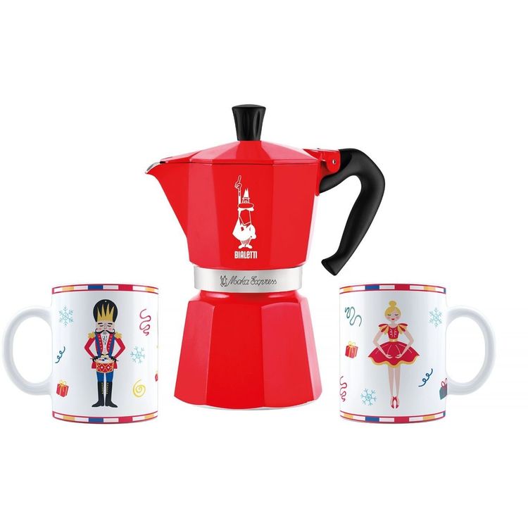Tootefoto - Bialetti Nut Breaker Set Moka Express 6tz kohvimasin + 2 tassi 300ml