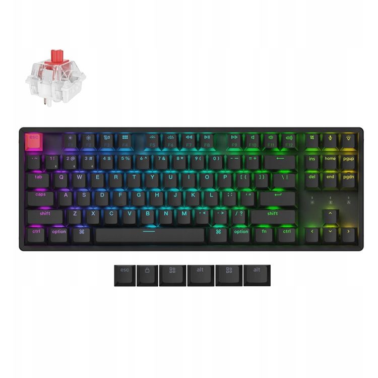 Tootefoto - Keychron K8X-J1 80% TKL Red Switch RGB Hot-Swap Black