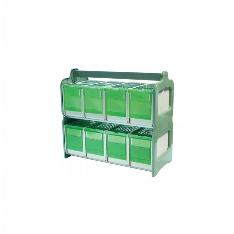 Tootefoto - Riiul, 8 kanduriga, roheline, 48 x 22 x k rgus 43 cm