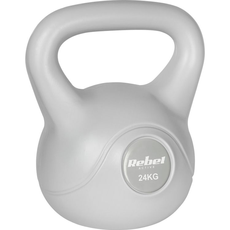 Tootefoto - Kettlebell bitumiczny 24 kg szary REBEL ACTIVE