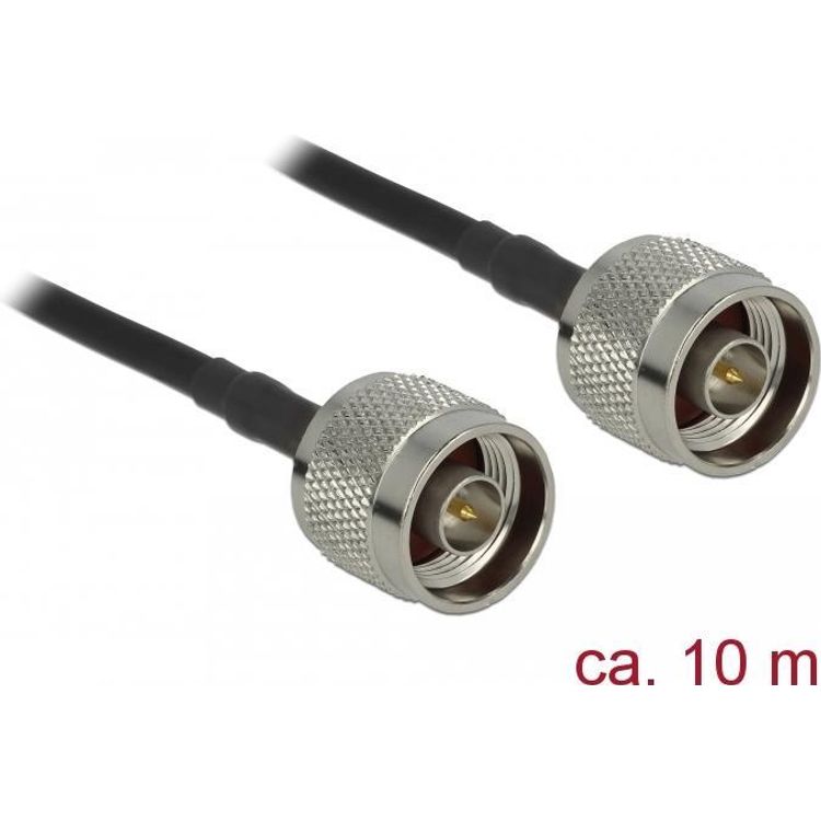 Tootefoto - DeLOCK 90424 koaksiaalkaabel LMR195 10 m Must, Hall