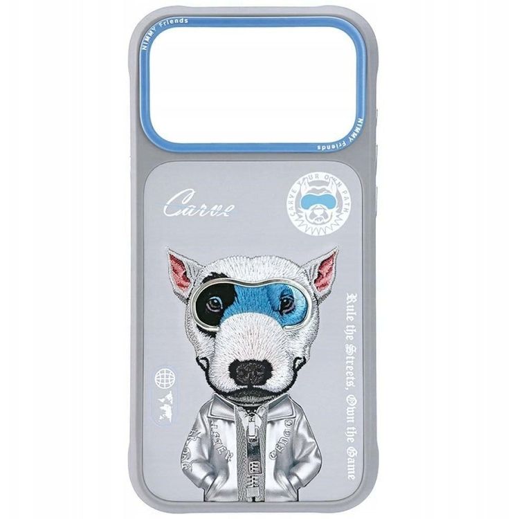 Tootefoto - Etui Nimmy Cool&Cute 2.0 Dog do iPhone 17 Pro szary