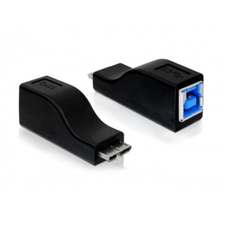 Tootefoto - DeLOCK 65216 kaabli soomuutja micro USB-B M USB-B F Must