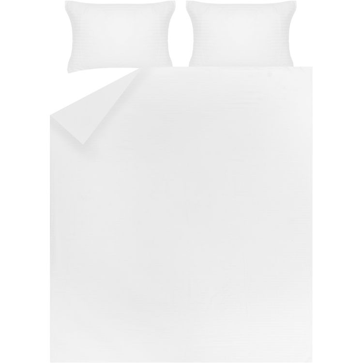 Tootefoto - VOODIKATTE KOMPLEKT TRIIBUD SATEEN VALGE 160X200