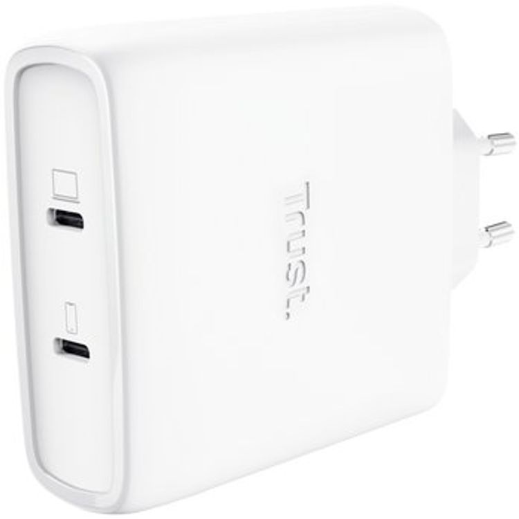 Tootefoto - Zasilacz do laptopa Trust TRUST GaN Nab je ka MAXO 100W 2-Port, USB-C, b l