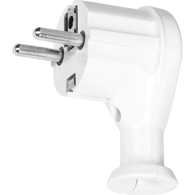 Tootefoto - Orno Angle pistik 2P+Z, Uni-Schuko, valge, 24 tk.