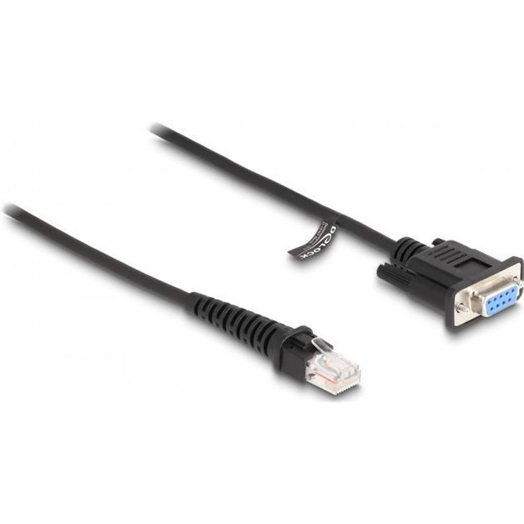 Tootefoto - Delock - Kabel seriell - DB-9 (W) zu RJ-50 (M) - 1,5m - gewickelt, Daumenschrauben - Schwarz (87996)