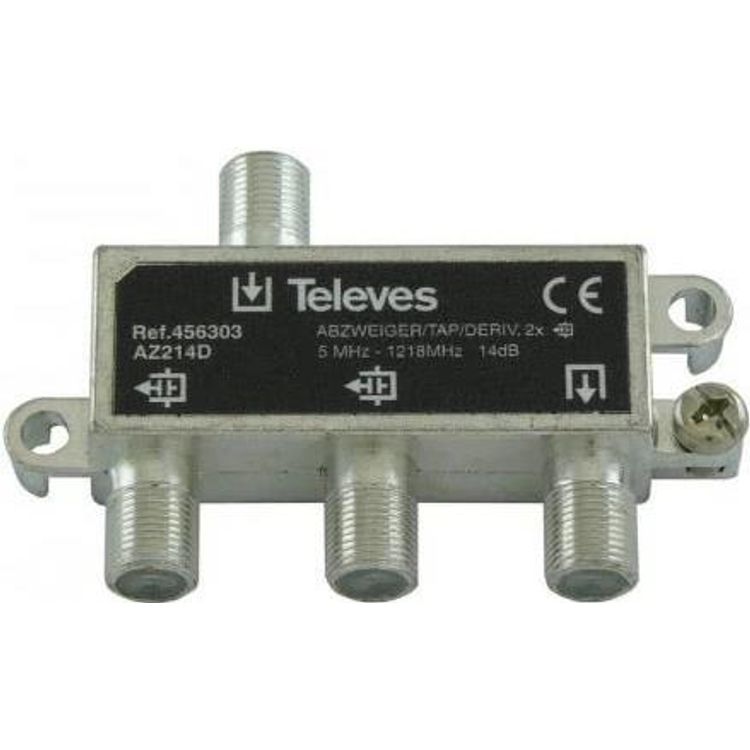 Tootefoto - Televes AZ214D 2-fach Abzweiger 5-1218 MHz AD:14dB 456303 (AZ214D)
