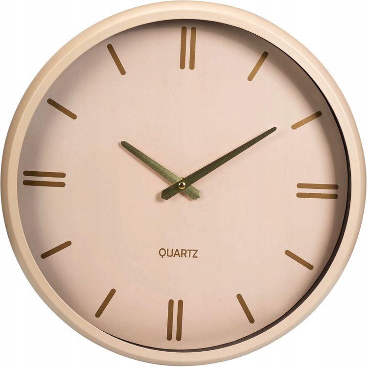 Tootefoto - EPOCH kreemjas metallist aktsendiga seinakell, 38 cm