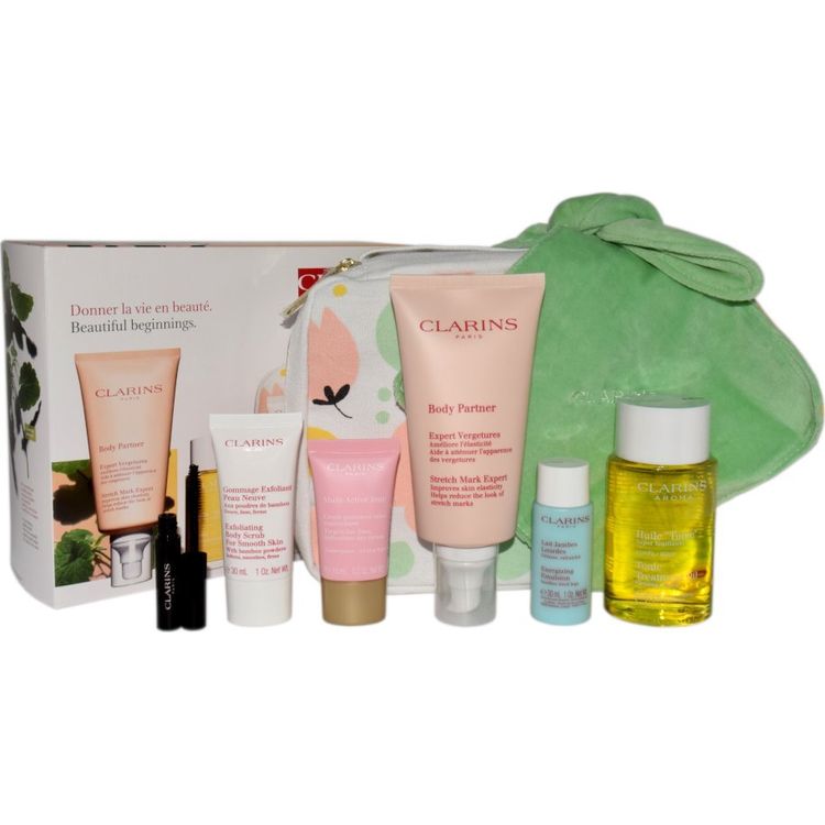Tootefoto - Clarins Clarins Set (Body Partner 175 ml+ Tonic Treatment Oil 100 ml+ Body Scrub 30 ml+ Energizing Emulsion 30 ml+ Day Cream 15 ml+ Mascara 3 ml)