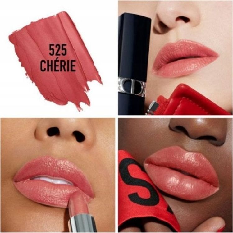 Tootefoto - Dior Dior Rouge Dior Couture Color huulepulk lilleline huulehooldus pikk kulumine 525 cherie metalliline