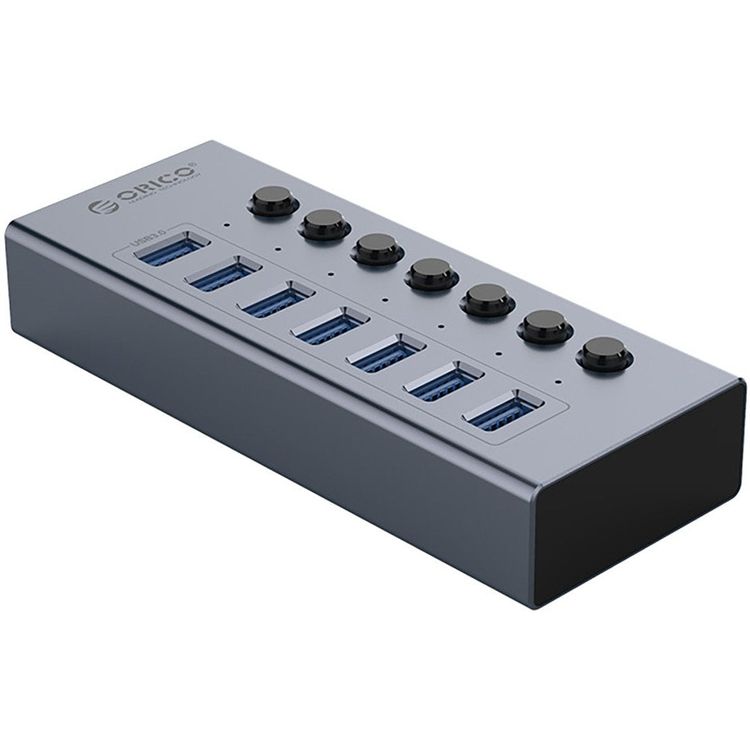 Tootefoto - Rumm BT2U3-7AB 7x USB-A Switches-Gray Hub BT2U3-7AB-ga 7x USB-A Switchs-Grayga