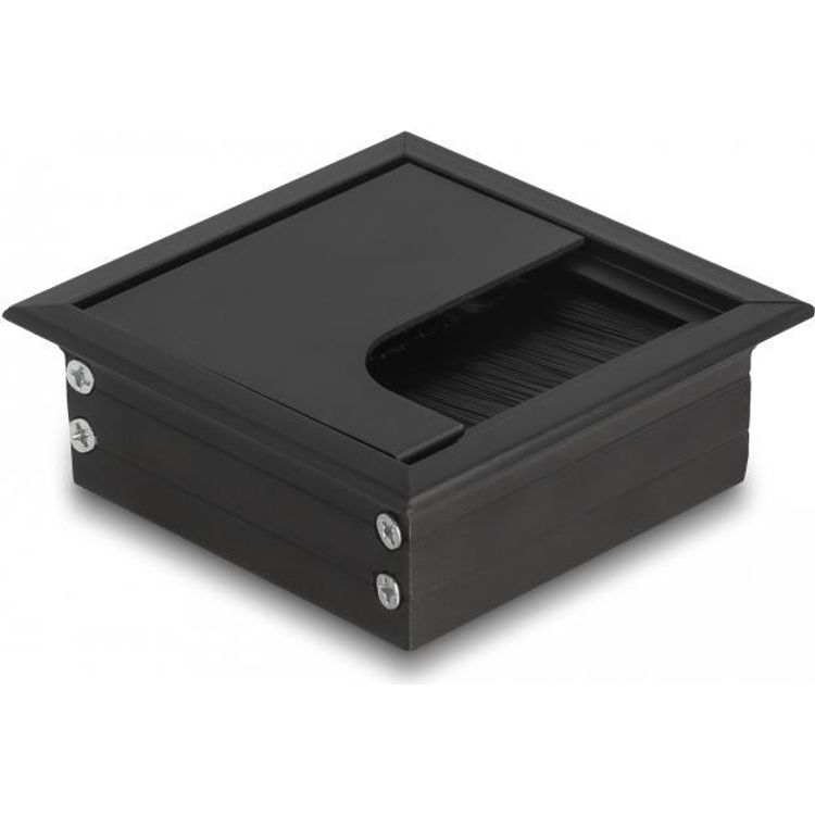 Tootefoto - DeLOCK 66855 juhtmete organisaator Laud Cable grommet Must 1 tk