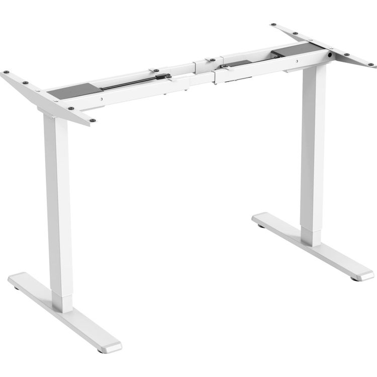 Tootefoto - Powerton desk Frame / desk base, electrically adjustable, spacing adjustment 500mm, anti-collision system, white, load capacity 100 kg, Powerton