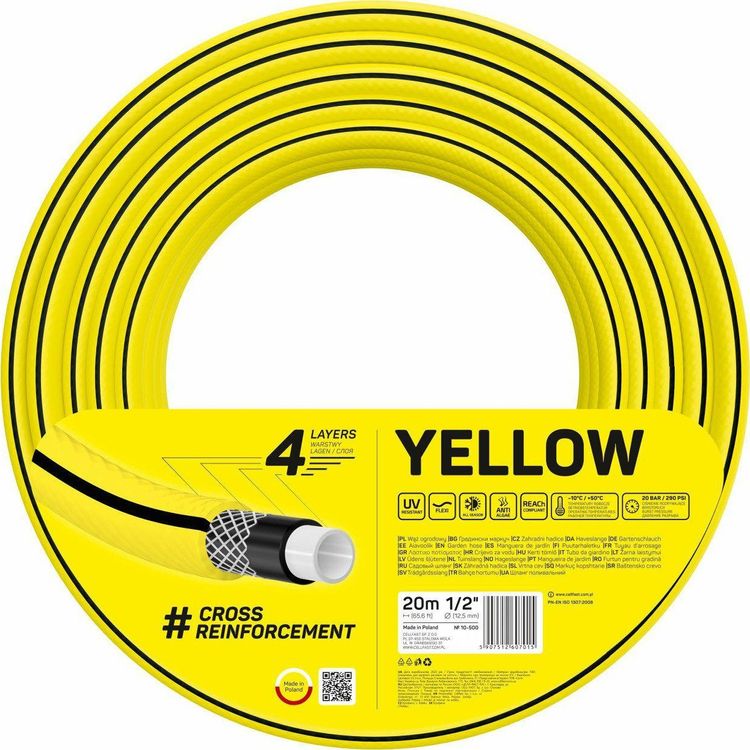 Tootefoto - CELLFAST GARDEN HOSE YELLOW SIZE: 3/4" LENGTH: 50m
