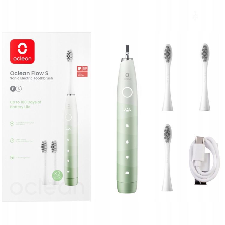 Tootefoto - Oclean elektriline hambahari Flow S Roheline