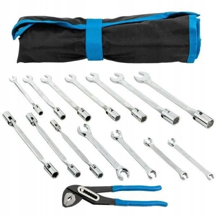 Tootefoto - Lahtise otsaga, liigend- ja poolr ngasv tmete komplekt, 14 tk. (8-19mm) lehel + tangid