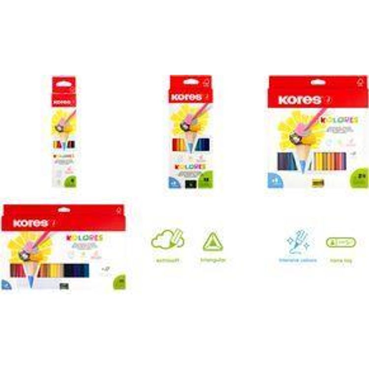 Tootefoto - Kores Dreikant-Buntstifte "Kolores", 36er Karton-Etui hochpigmentiert, Minenst rke: 3 mm, intensiver Farben, - 1 St ck (BB93336)