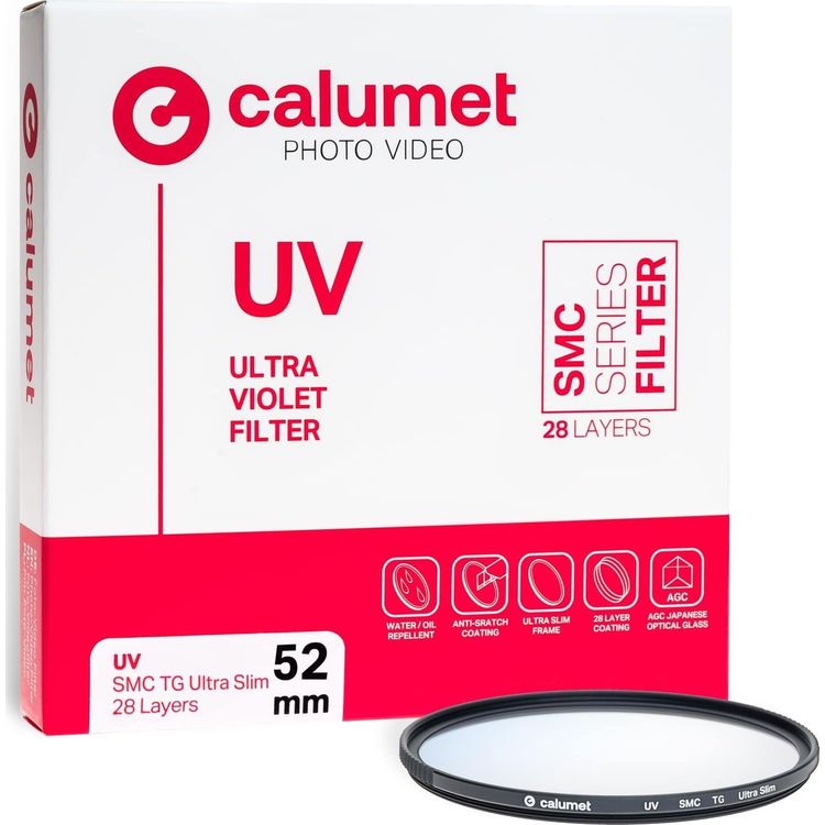 Tootefoto - Calumet UV -filter SMC TG 52 mm Ultra Slim 28 kihid