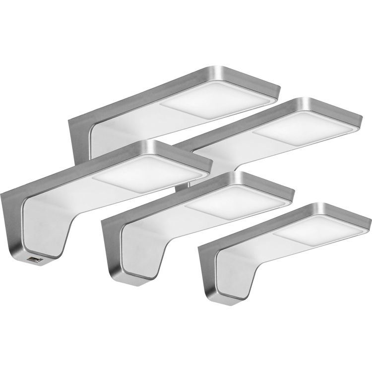 Tootefoto - Orno NELA komplekt 5-st LED kapialusest lambist, 4x2W+7,5W, 4000K, USB-ga, valge