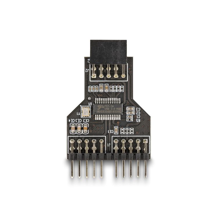Tootefoto - DeLOCK 60045 kaabli soomuutja 9 pin USB 2.0 2 x 9 pin pin header Must