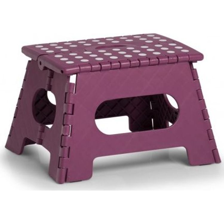Tootefoto - Zeller Kokkupandav taburet, plastik, lilla, 35 x 28 x 22 cm