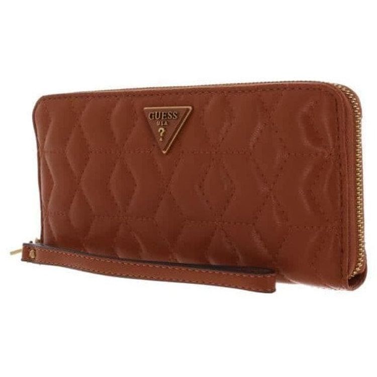 Tootefoto - Guess, Elenia, tekstiilist rahakott, SLG suur lukuga, konjak, naistele naistele