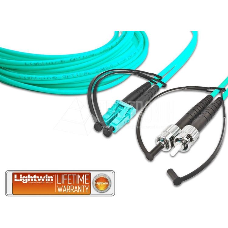 Tootefoto - Lightwin LDP-50 LC-ST 1.0 OM3 kiudoptiline kaabel 1 m Rohekassinine v rv