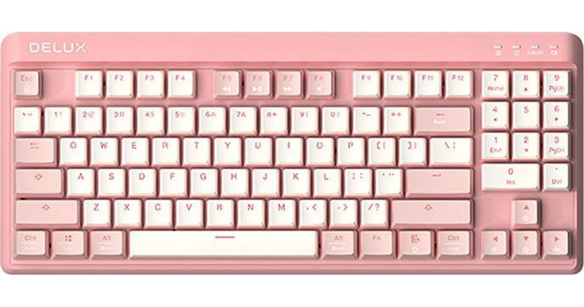 Delux keyboard Delux KM18DB RGB gaming keyboard (white and pink