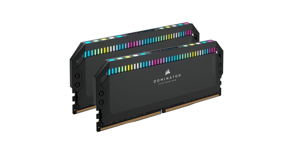 MEMORIA DIMM DDR5 CORSAIR CMT32GX5M2X6000C36 32GB 6000MHZ 2X16GB DOMINATOR PLATINUM RGBNEGRO - CORSAIR