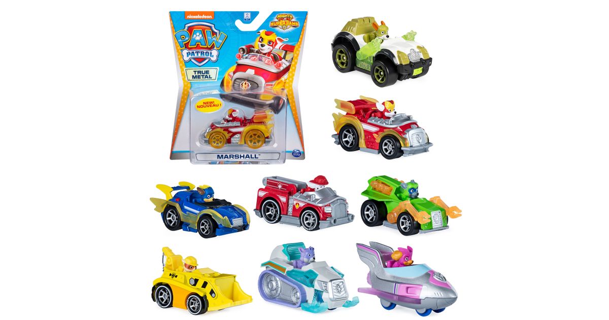 Paw Patrol, True Metal Classic Gift Pack of 6 Collectible Die-Cast  Vehicles, 1:55 Scale