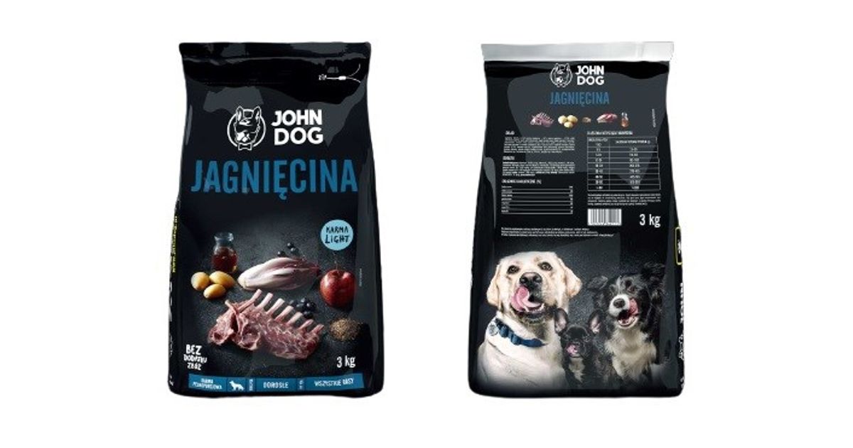 JOHN DOG Premium lamb dry dog food 3 kg Food Dogs Pets