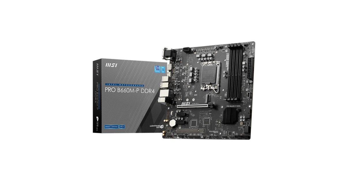 MSI PRO B660M-P DDR4 motherboard Intel B660 LGA 1700 micro ATX ...