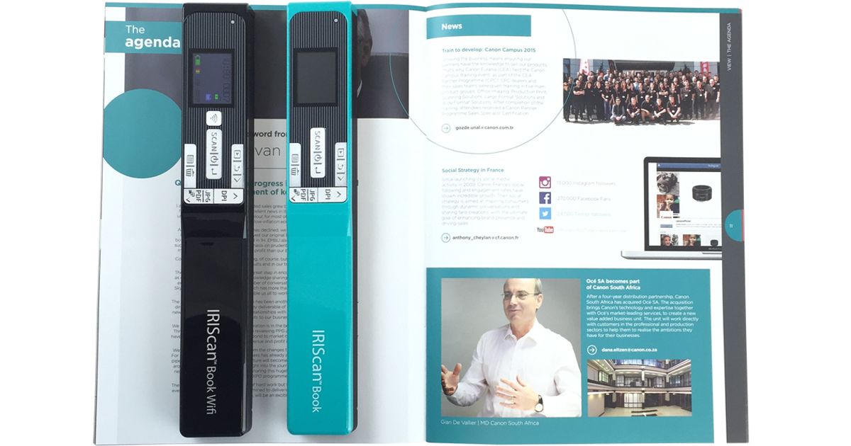 Scanner portable I.R.I.S. IRIScan Book 5 Wifi-Résolution 1200 DPI